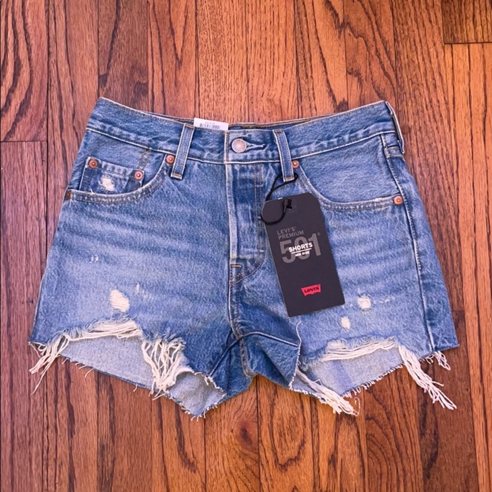 blue jean shorts